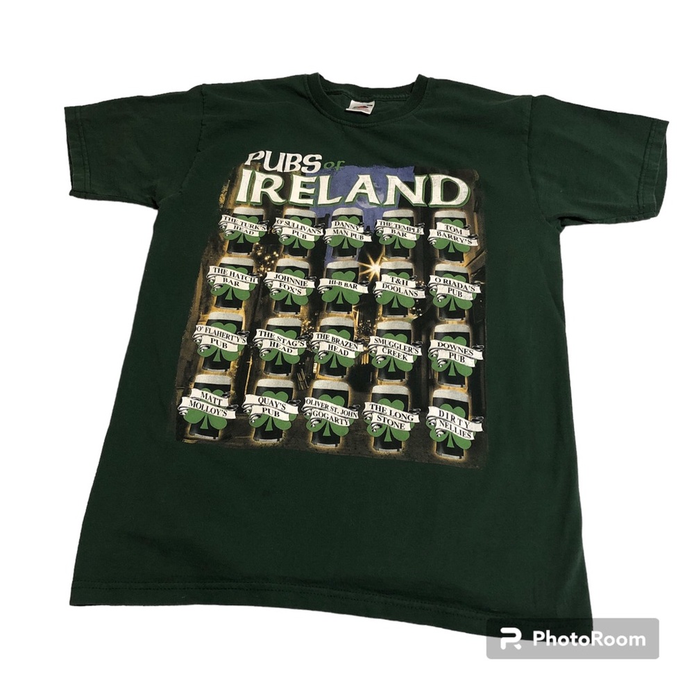 Pubs of Ireland t-shirt small green